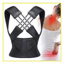 Carregar imagem no visualizador da galeria, Corretor Postural Colete Cervical Cinta Alinha Coluna Unissex Postura Regulavel