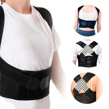 Carregar imagem no visualizador da galeria, Corretor Postural Colete Cervical Cinta Alinha Coluna Unissex Postura Regulavel