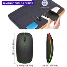 Carregar imagem no visualizador da galeria, Mouses Wireless Recarregável Led Rgb 2.4 Ghz Sem Fio.