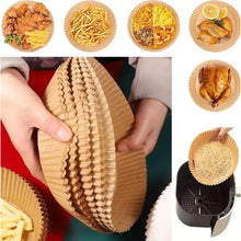 Carregar imagem no visualizador da galeria, Protetor de papel para fritadeira, 100 unidades, descartáveis, redondos e quadrados, antiaderentes, para assar