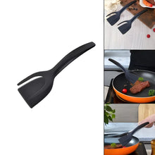 Carregar imagem no visualizador da galeria, Espátula multiuso de nylon preta com palito para ovos, bife, panqueca e tapioca