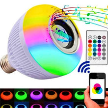 Carregar imagem no visualizador da galeria, Lampada musical  Bluetooth De Led Caixa De Som C Controle Rgb 12W