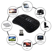 Carregar imagem no visualizador da galeria, Mini teclado controle usb touchpad smart tv tv box pc ps3 iluminado