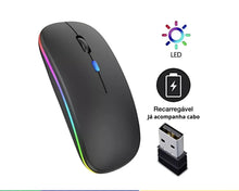 Carregar imagem no visualizador da galeria, Mouses Wireless Recarregável Led Rgb 2.4 Ghz Sem Fio.