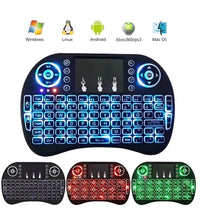 Carregar imagem no visualizador da galeria, Mini teclado controle usb touchpad smart tv tv box pc ps3 iluminado