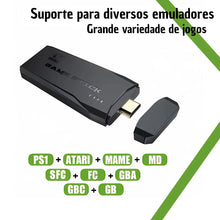 Carregar imagem no visualizador da galeria, Videogame 4K Stick com 20.000 jogos retrô clássicos portátil de 64 GB