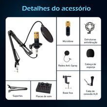 Carregar imagem no visualizador da galeria, Microfone Profissional Completo Articulado Studio Podcast