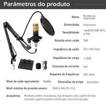Carregar imagem no visualizador da galeria, Microfone Profissional Completo Articulado Studio Podcast