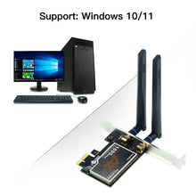 Carregar imagem no visualizador da galeria, Placa de Rede Wi-Fi 6 PCIe FENVI AX1800 com Bluetooth 5.2 – Dual Band 2.4GHz/5GHz