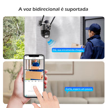Carregar imagem no visualizador da galeria, Câmera de segurança sem fio Wi-Fi, externa HD 6MP, à prova d'água, 4K, câmera ultra HD
