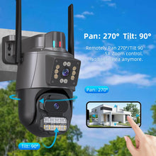Carregar imagem no visualizador da galeria, Câmera de segurança sem fio Wi-Fi, externa HD 6MP, à prova d'água, 4K, câmera ultra HD