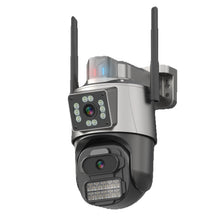 Carregar imagem no visualizador da galeria, Câmera de segurança sem fio Wi-Fi, externa HD 6MP, à prova d'água, 4K, câmera ultra HD