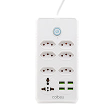 Carregar imagem no visualizador da galeria, Tomadas de energia Regua, Extensão elétrica, Tomada USB, Filtro de linha