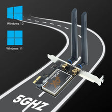 Carregar imagem no visualizador da galeria, Placa de Rede Wi-Fi 6 PCIe FENVI AX1800 com Bluetooth 5.2 – Dual Band 2.4GHz/5GHz